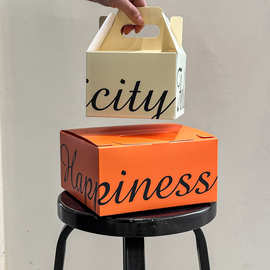 提拉米苏蛋糕盒切块甜品打包盒巴斯克盒子慕斯千层切件烘焙包装