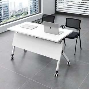Customized Foldableing Conference Table Mobile Training Table and Chair Combination Desk Splicing Long Table Educational Institution Desks and Chairs