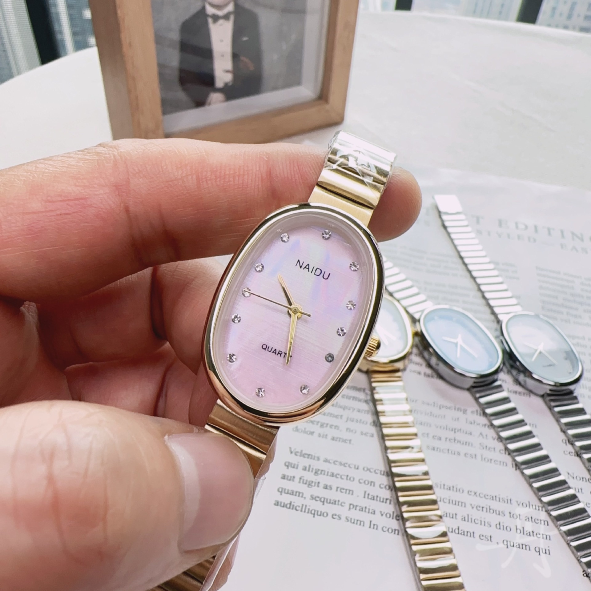 Folding Buckle Buckle Style Classic Style Solid Color Folding Buckle Quartz Watch Women's Watches
