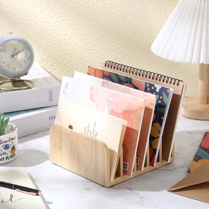 Ready-Made Wooden Storage Rack Office File Organizer Letter and Mail Storage Rack Stationery Storage Rack