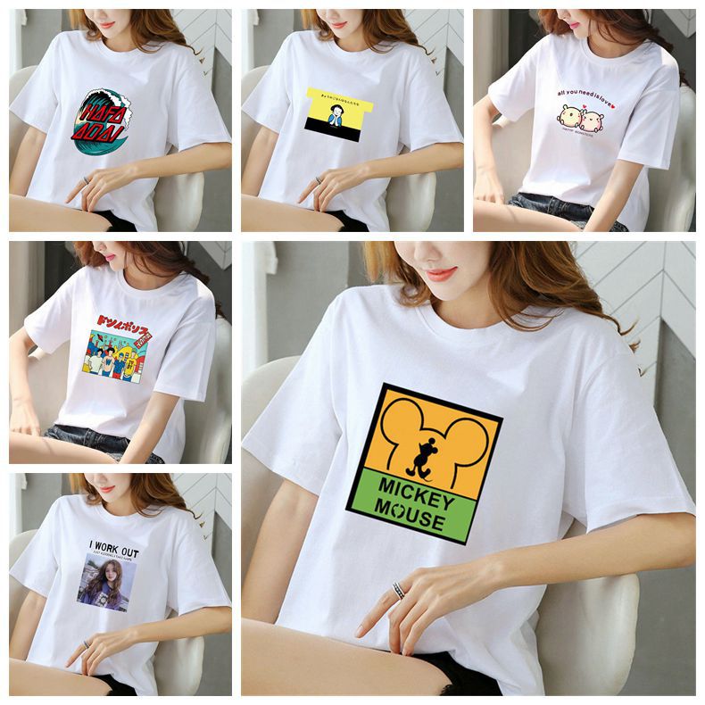 女装白色短袖T恤