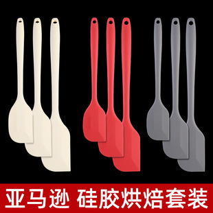 One-piece silicone scraper brush suit cake cream spatula spatula baking oil brush kitchen utensils suit wholesale