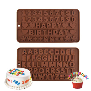 Decorating Cake Alphanumeric Candy Silicone Chocolate Baking Mold Silicone Crystal Drop Glue Ice Mold