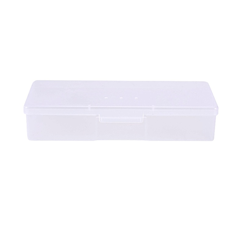 ネイルツール収納ケース透明ネイルサロン用品爪ブラシ多機能カバー付きプラスチック収納ケース|undefined