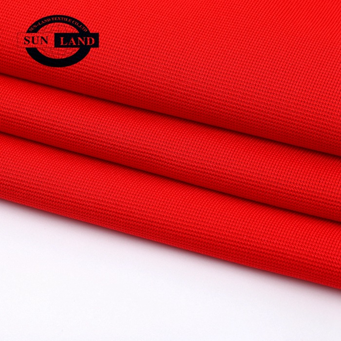 全涤华夫格 厂家直销现货供应全涤高弹华夫格提花面料