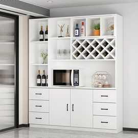 实木酒柜餐边柜一体客厅靠墙柜子简约现代展示柜高柜酒吧柜可定