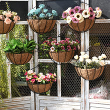 挂件花篮 墙壁创意店铺阳台墙面铁艺装饰品墙上欧式墙饰卧室 花卉