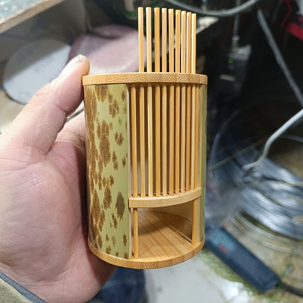 花纹斑竹蝈蝈笼竹蛉虫鸣虫罐马蛉笼大斑竹笼蟋蟀笼蛐蛐笼妃蝈蝈罐