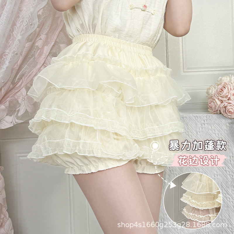 安全裤Lolita南瓜裤裙撑狗短暴力日常撑蛋糕蓬蓬裙防走光jk打底裤|undefined