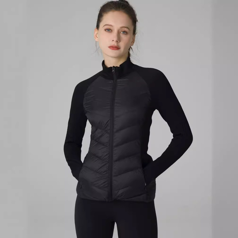 2024 new running warm Outdoor Women's slim fit slimming autumn and winter white goose down jacket sports jacket