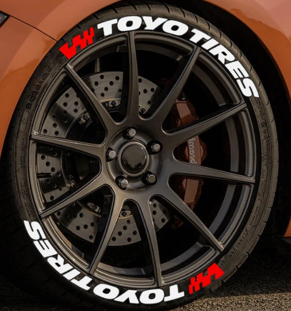 흰색 TOYOTIRES+빨간색 트랙*8