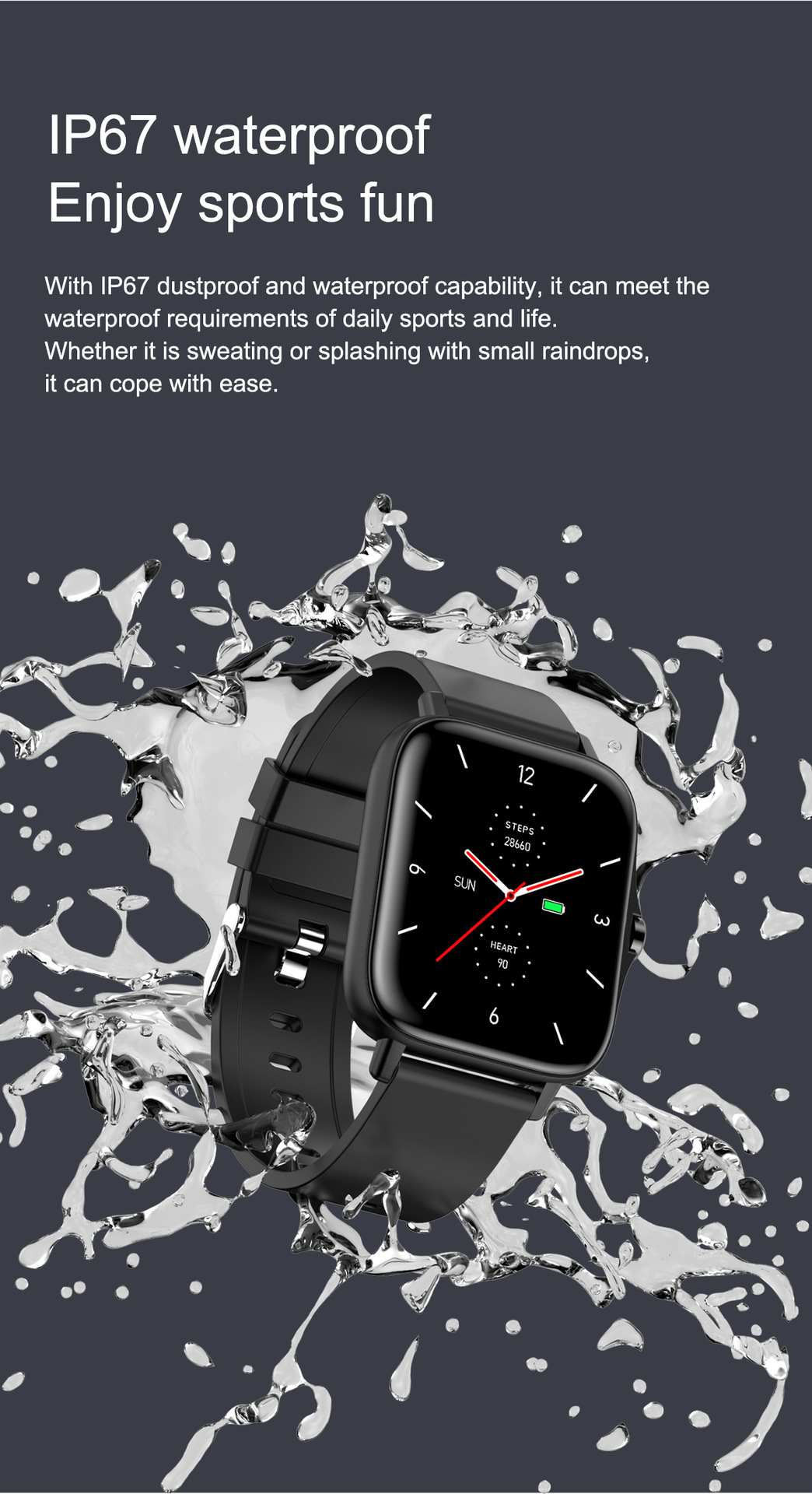 T42 SmartWatch Bluetooth appel moniteur de fréquence cardiaque étanche_voghion.com