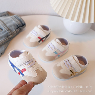 Wholesale Spring & Fall 0-1 Year Old Baby Toddler Shoes, Male and Female Baby Preschool Shoes, Non-Slip Soft Bottom Baby Shoes