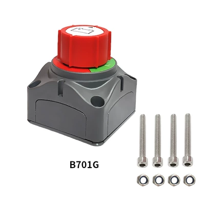 New Hexagonal Brass Battery Terminal Power-Off Switch for Car Modification Extension Accessories Power Switch Main Switch (Power supply, ignition system accessories) - b701g-two-speed-switch-screw-m10