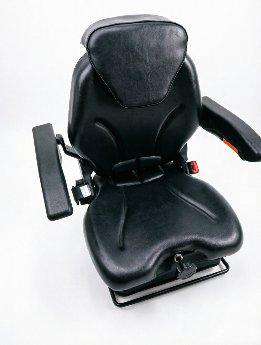Engineering vehicle mechanical shock-absorbing forklift seat, agricultural machinery seat with sliding rail, high-end universal loading vehicle seat