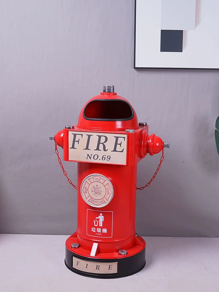 Retro big geometric garbage can for commercial use