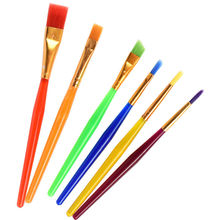 彩色水晶杆糖果色画笔刷套装水粉画笔儿童美术画笔涂鸦描绘勾线笔