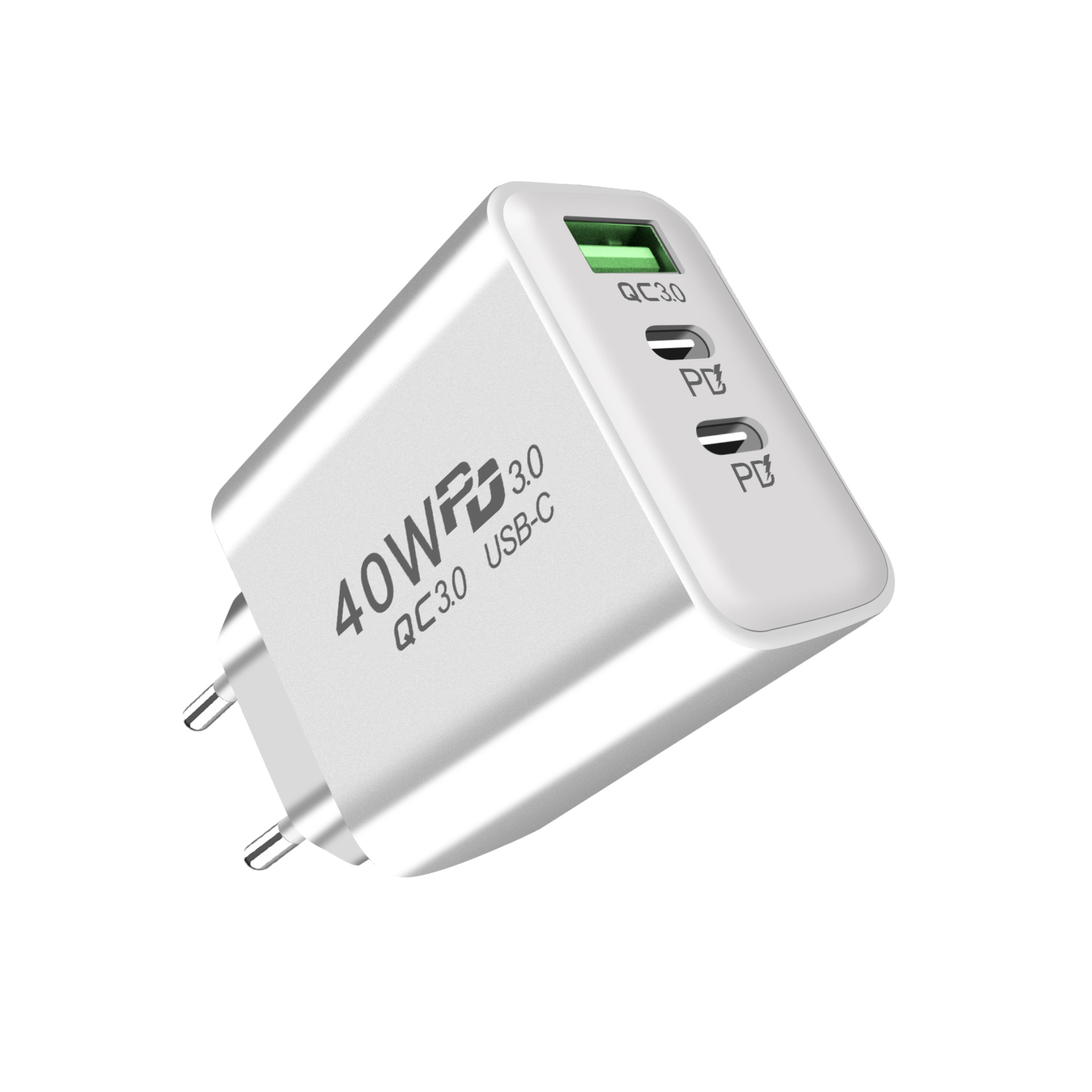 El modelo privado dual 2.4A del PD + 1USB para Apple/el cargador TYPE-C 12W del teléfono móvil de Android ayuna cargador de viaje de la carga
