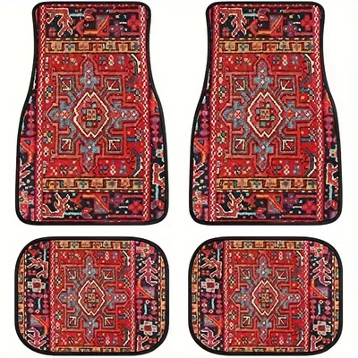 Cross-border Bohemian Style Car Mat Carpet Four-piece Dirty Mat Amazon TEMU Mat Wholesale (Avtomobil döşəmə paspasları) - new-car-mats-1-3344cm-two-pieces