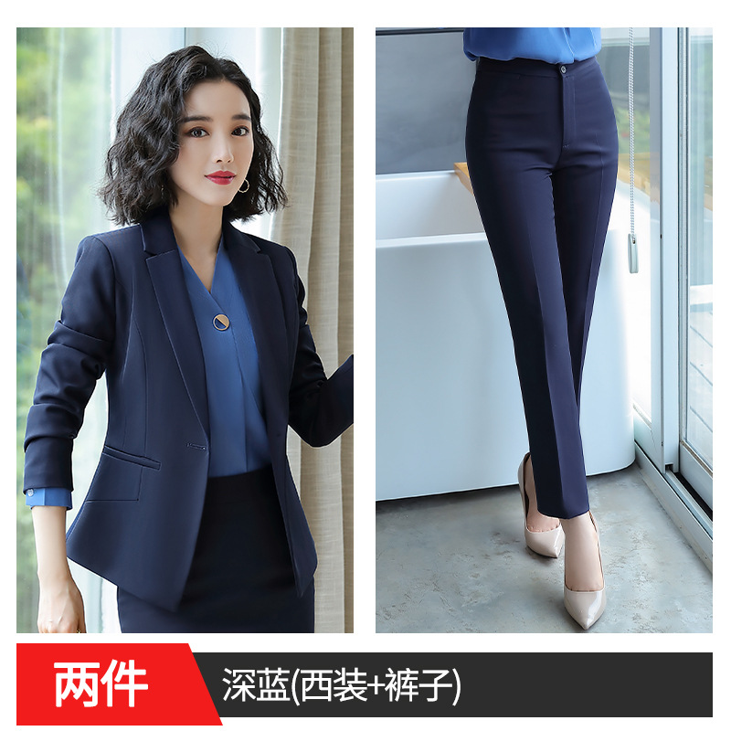 スーツの女性と春秋の職業ファッションの気質のホワイトカラーの正装のスーツの女性のスーツのホテルの作業服の小さい子供