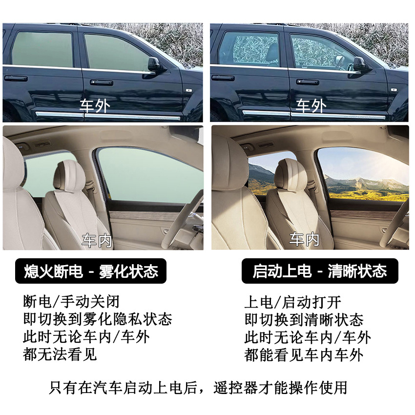 Automotive Dry-Adhesive Electrochromic Switchable Smart Pdlc Window Tint Film Intelligent Electro-Controlled Film