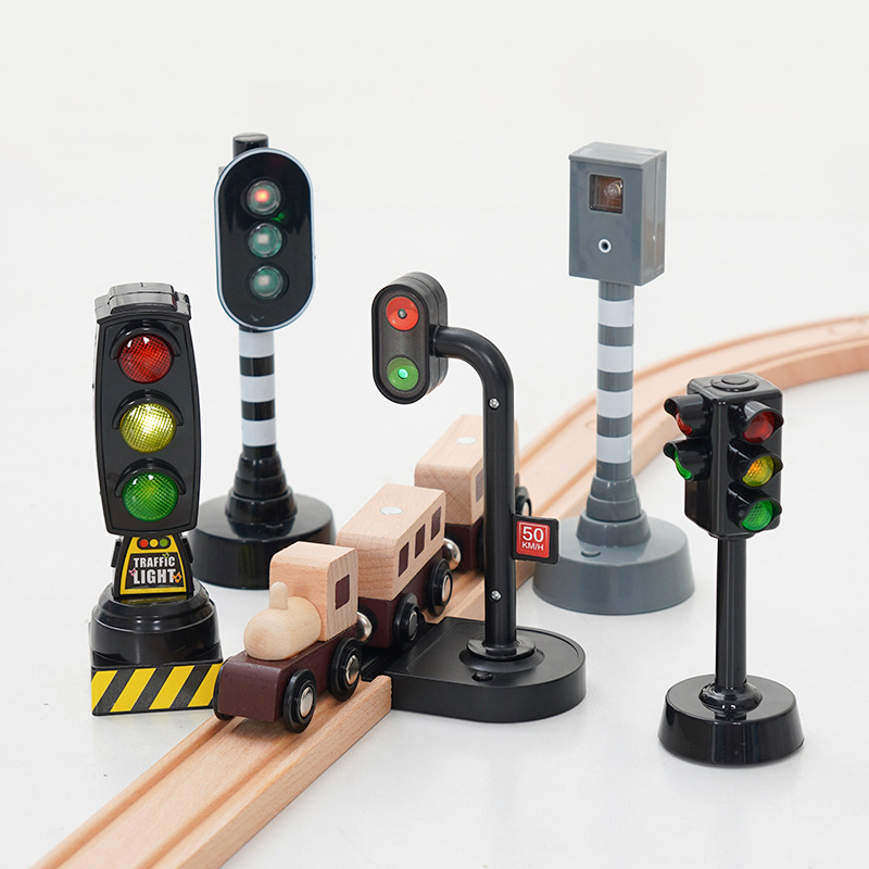 Simulation traffic light toy traffic light model road signs kindergarten children's teaching aids train scene Simulation traffic light toy traffic light model road signs kindergarten children's teaching aids train scene