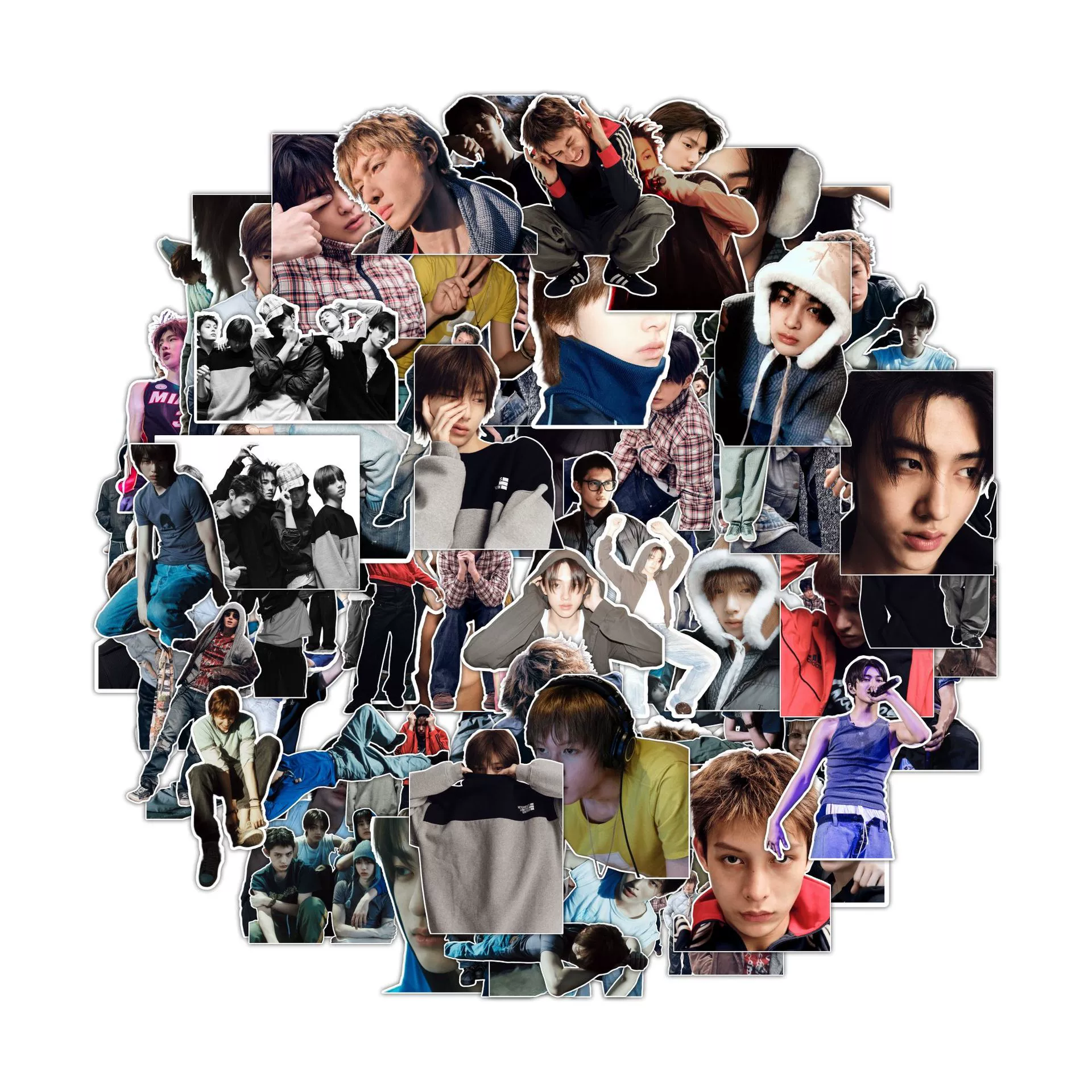Набор стикеров k-pop, медная бумага 55 шт (3–6 см), водостойкое УФ-покрытие, коллекционный набор