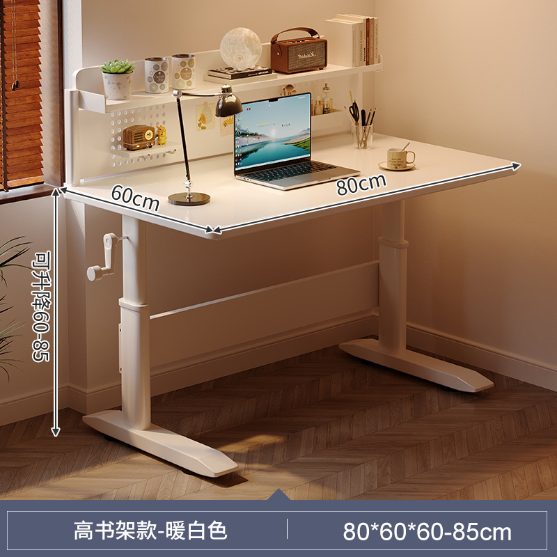 Escritorio elevador Escritorio de computadora de madera maciza Escritorio moderno de lujo ligero Escritorio de estudio de dormitorio Hogar de estudiante Banco de trabajo de oficina simple