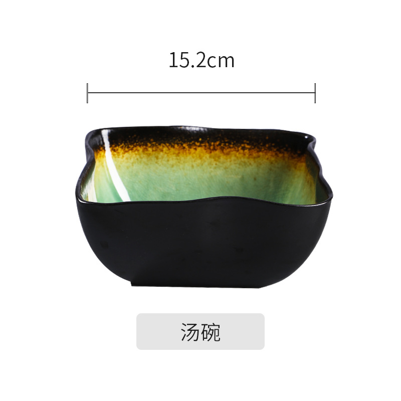 Simple creativo vajilla de cerámica suministro directo de fábrica patrón de hoja de loto fresco hogar plato desayuno ensalada plato sopa taza de agua