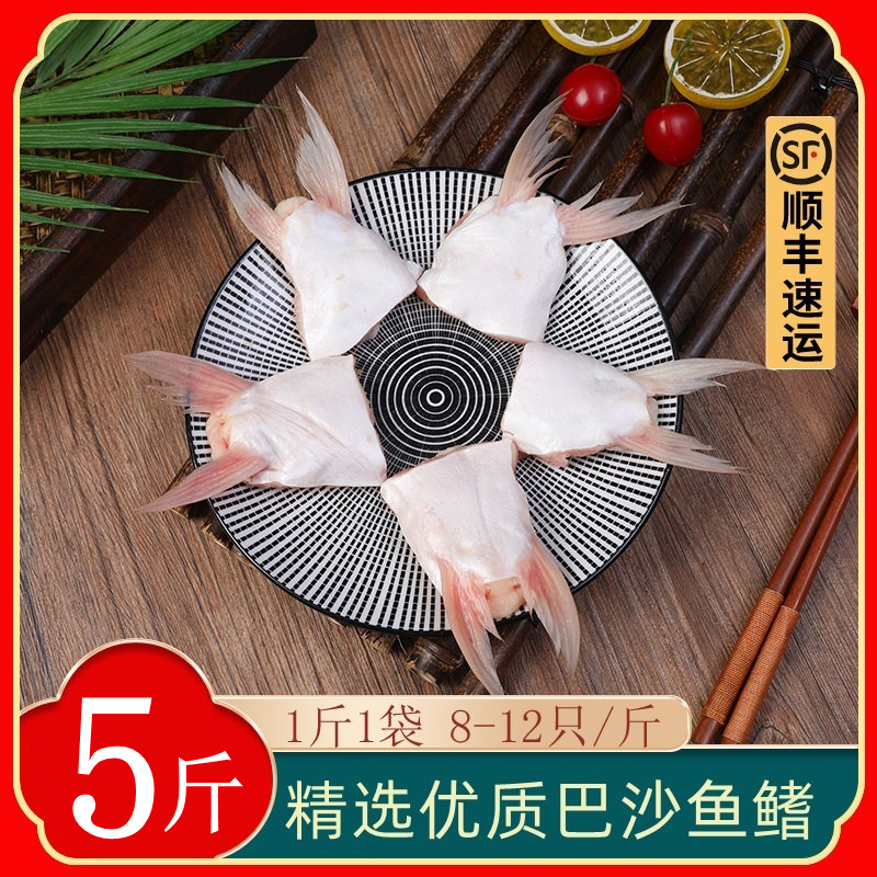 新鲜冷冻巴沙鱼鳍回鱼鮰鱼鳍鱼下巴鱼腩海鲜鱼划水鲜美肥嫩1斤1袋