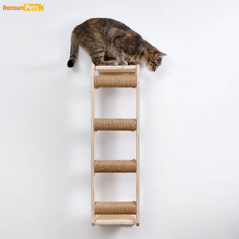 고양이 클라이밍 프레임, 창문용 흡착식 원목 고양이 클라이밍 프레임, 무타공 신형, 손톱갈이용 사이잘 고양이 스크래쳐, 고양이 장난감