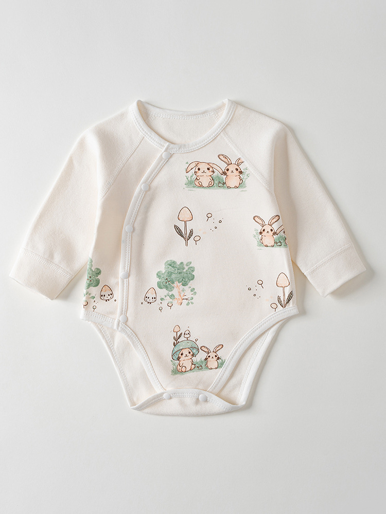 Ropa de pedo para bebé tipo A base otoño e invierno engrosado y relajante ropa para recién nacidos mameluco triangular de manga larga para mantener el calor
