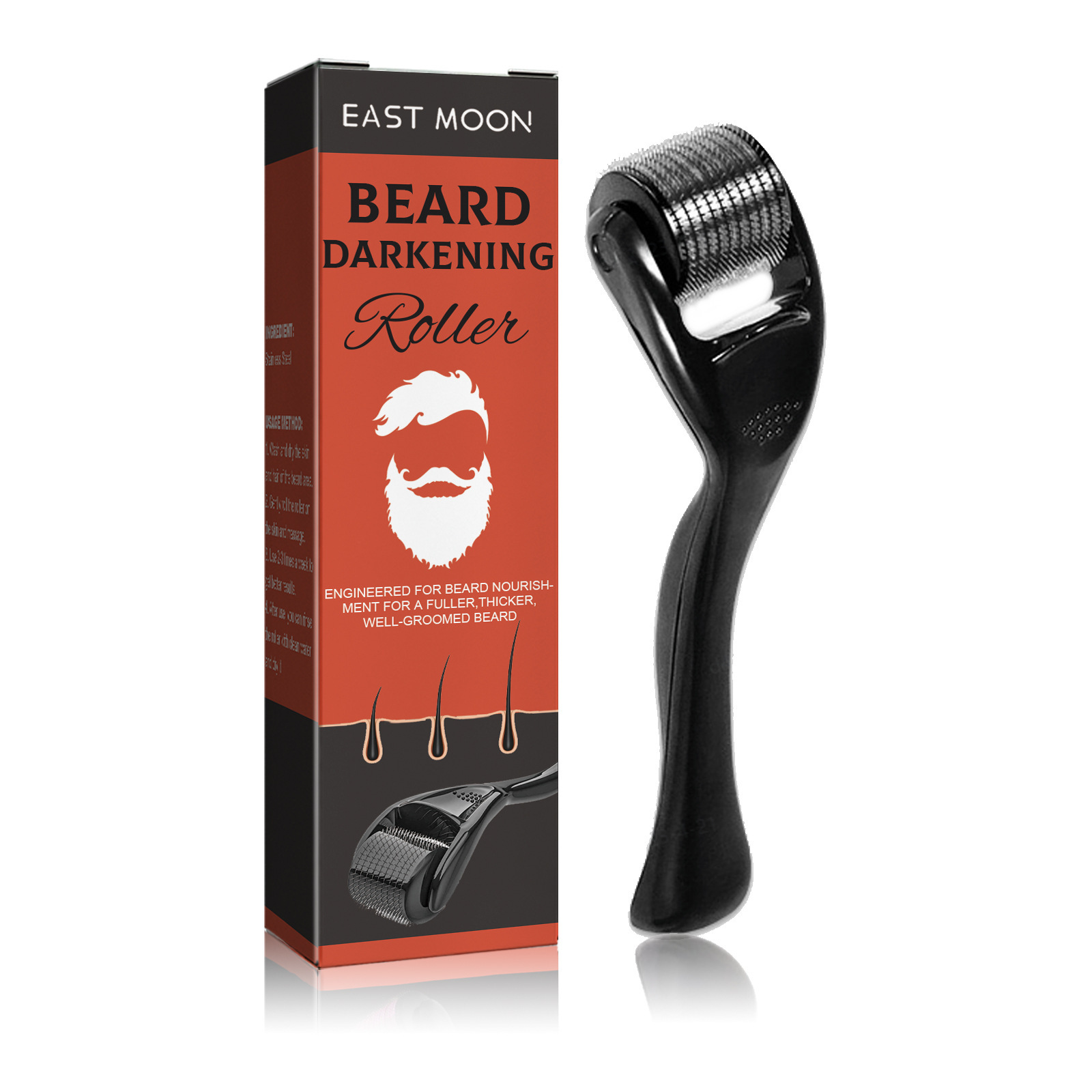 Rolo forte raízes resistentes macio, brilhante e hidratante pente de bigode nutritivo de crescimento grosso masculino_voghion.com