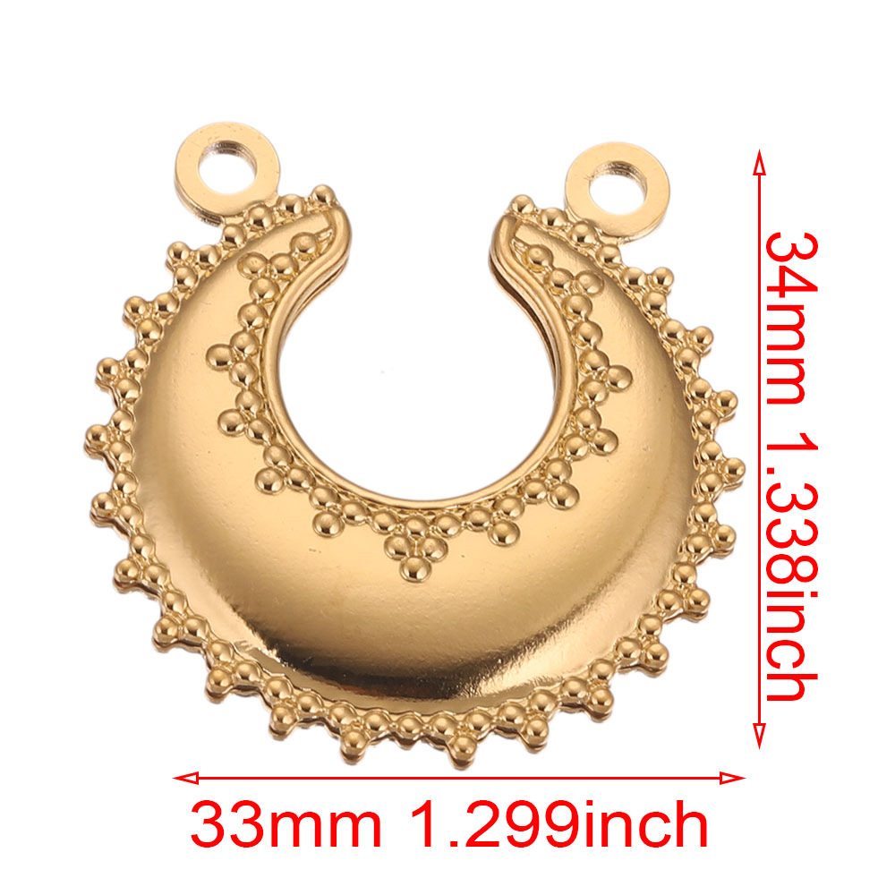 Acero inoxidable transfronterizo europeo y americano colgante multi-diseño bricolaje accesorios de joyería hechos a mano amor guirnalda colgante redondo colgante