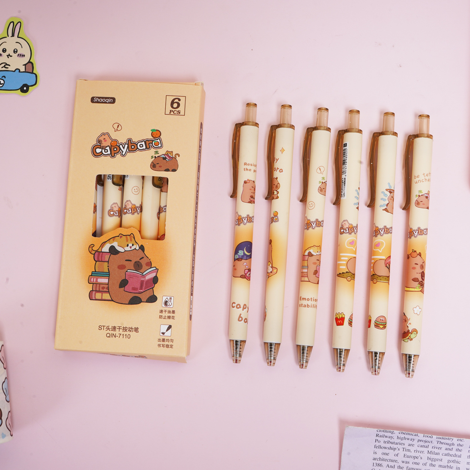 Jardín secreto de alto valor de la cara, Kulomi Sanlio pulsable lápiz neutro ST cabeza dibujos animados lindos lápiz de firma de la niña corazón