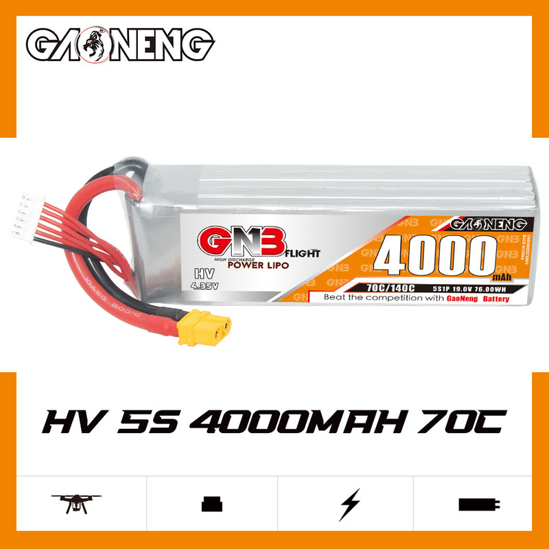 GNB High Energy 4000mAh 5S 19V 70C Remote Control Car Model Ship Model Fixed-wing Model AirCraft Lithium Battery HV