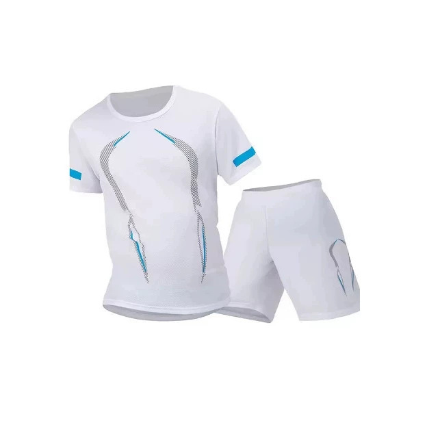 Men's Mesh Breathable Quick-Drying Sports Suit Loose Large Size Running Fitness Mountaineering Casual Short-Sleeved Shorts