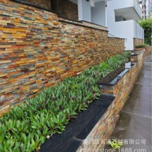 天然文化石黄锈石户外庭院仿古室内背景墙别墅毛石板岩文化石批发