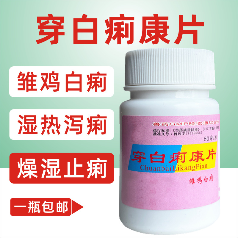 兽药穿心莲白头翁片穿白痢康片鸡药片鸭鹅鸽子鹦鹉拉稀白痢肠炎药
