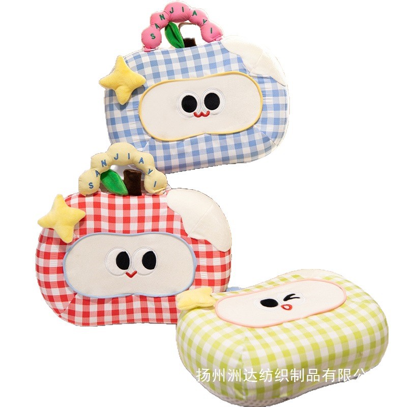 Verano almohada de siesta de seda de hielo modelado almohada de dormir reclinada para estudiantes almohada portátil pequeña almohada de escritorio almohada desmontable almohada