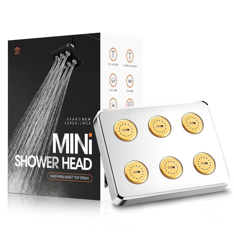 Cabezal de ducha presurizado de cintura pequeña rociador superior grande salida de agua baño Baño ducha presurizada lluvia boquilla pequeña cabezal de ducha