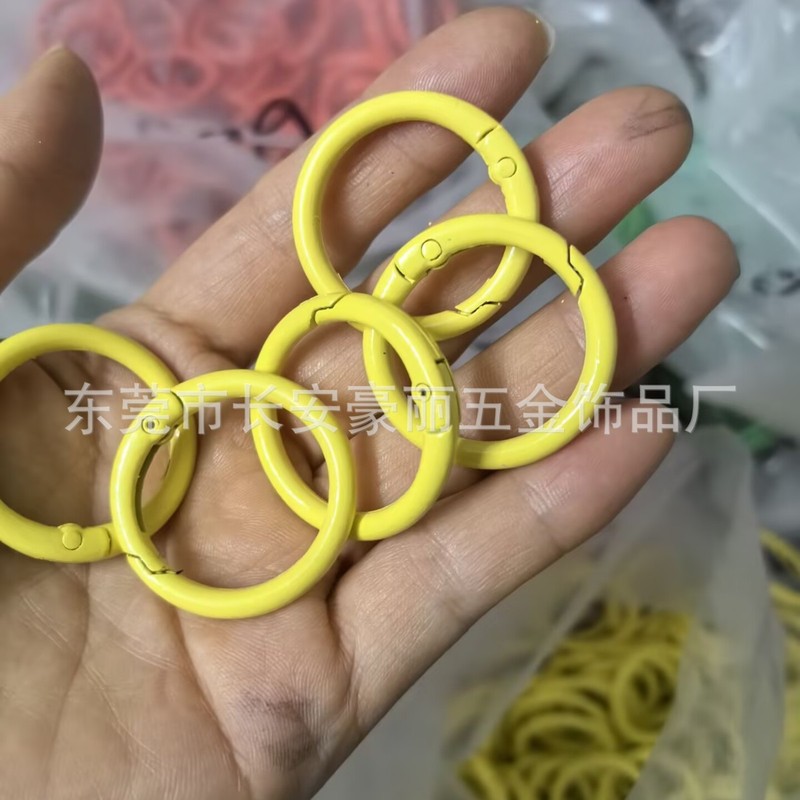 Labubu マカロン 33 ミリメートルスプリングバックル diy ジュエリー内径 25 ミリメートルオープンサークル 1.0inch カラースプリングサークル|undefined