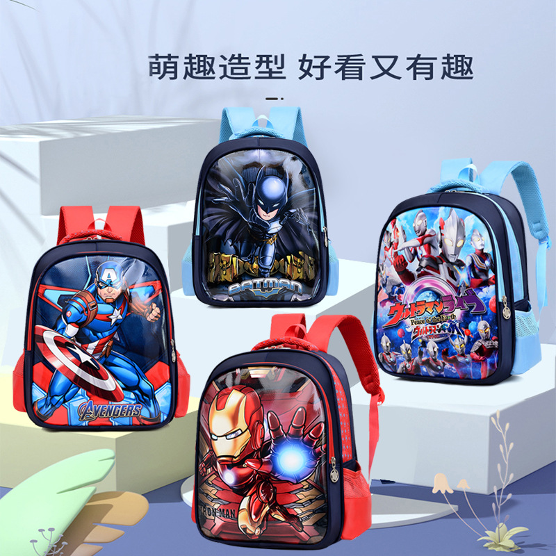 Nueva mochila de dibujos animados Spider-Man niños Mochila De Grado 1-3 estudiante de La Escuela Primaria Iron Man mochila