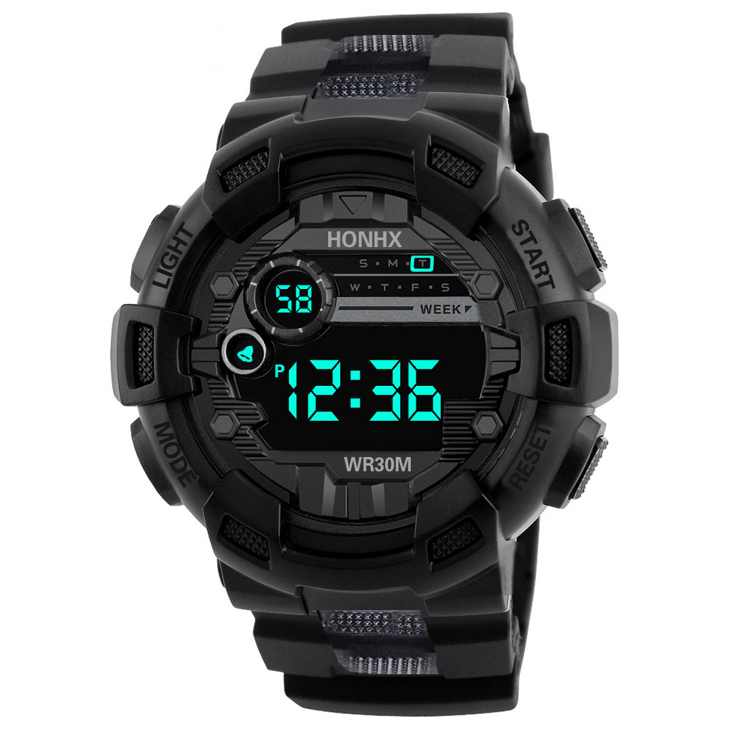 Fábrica al por mayor gran dial reloj electrónico plataforma de comercio exterior popular hombres y mujeres multi-funcional alarma luminosa temporización 71-66F