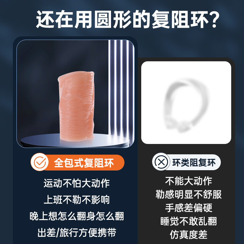 Prepucio de la carne, anillo de bloqueo complejo, collar de bloqueo físico, artículos sexuales para hombres, sexo para adultos, 300 pcs / caja image 4