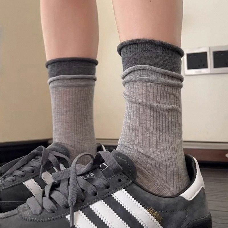 Color Matching Medium Tube Thin Women's Socks Summer New All-match Good-looking Sweet Socks Fashionable Women's Socks Street Photograph Socks Color Matching Medium Tube Thin Women's Socks Summer New All-match Good-looking Sweet Socks Fashionable Women's Socks Street Photograph Socks