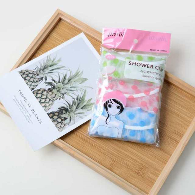 PE Waterproof Shower Cap Hair Washing Hat Disposable Hair Cover Bathroom Head Cover Kitchen Oilproof Dustproof Shower Cap Cross-border Wholesale