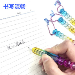 創意愛心掛件圓珠筆漸變色心形圓珠筆批發禮品閃光筆吊墜筆