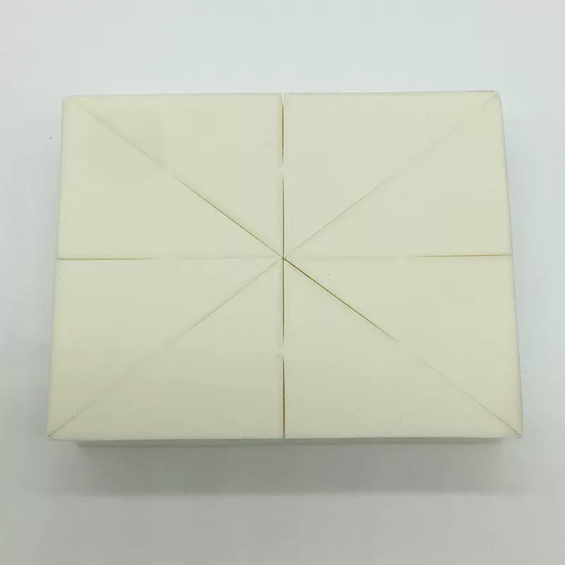 厂家供应非乳胶8切粉扑三角形化妆海绵八切化妆粉扑干湿两用海绵