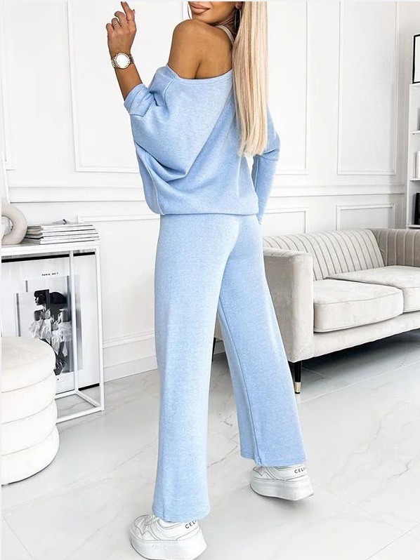 Dammekleeder Einfarwegt Dammekostüm mat ronnem Ausschnëtt, laanger Äermel_voghion.com